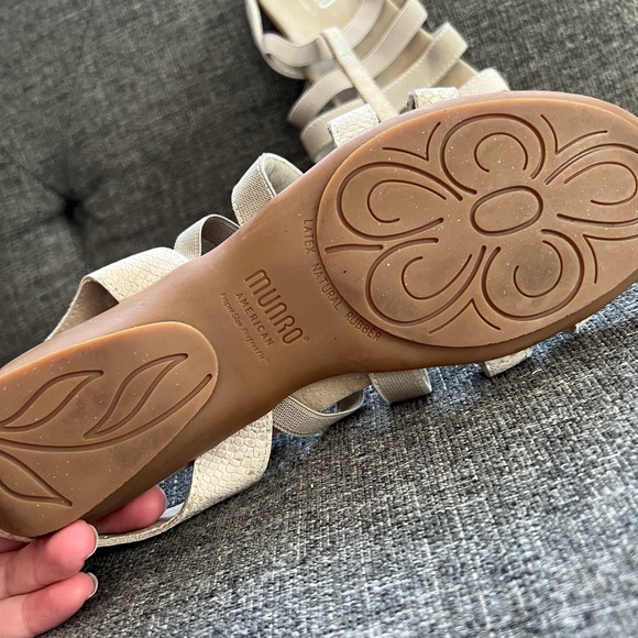 Munro Bev Slingback Strappy Sandals Beige size 8.5 - Picture 8 of 9